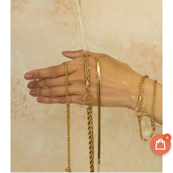 Celeste Sol Liquid Gold Herringbone Chain - Picture 2 of 4